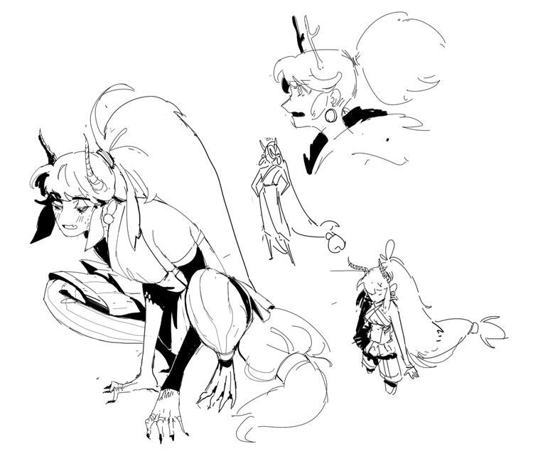 Dragon Girl Sketch