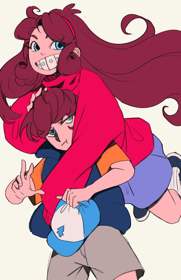 Dipper and Mable - Fanart