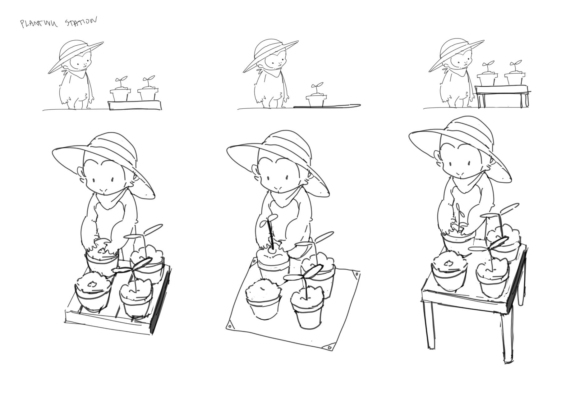 planting station sketches