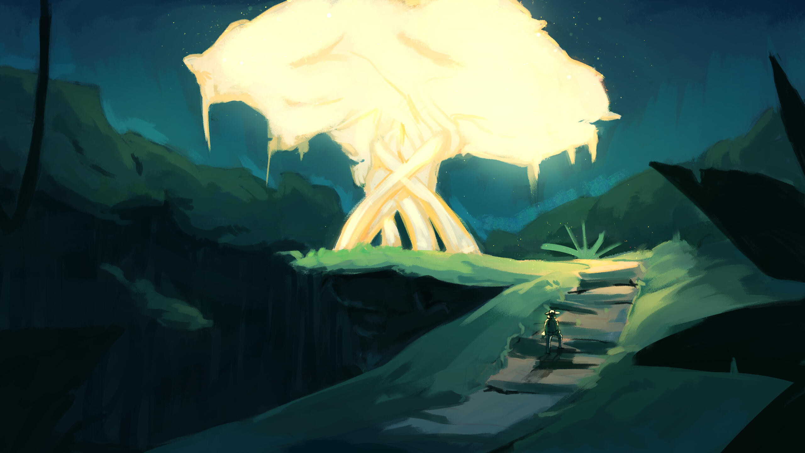 "arrival at the tree" sketch